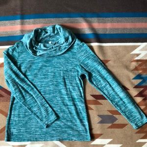 Heather Blue Cowl Sweatshirt